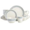16-Piece Dinnerware Set Plates Sets for Home Dinner Set Dishes and Plate Set White Stoneware3925
