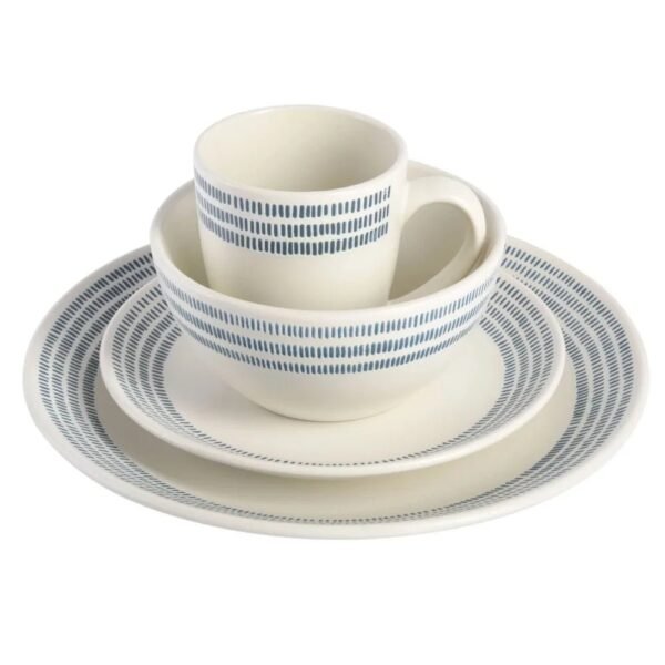 16-Piece Dinnerware Set Plates Sets for Home Dinner Set Dishes and Plate Set White Stoneware3925