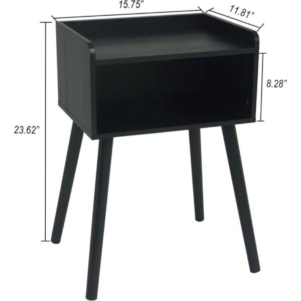 2023-New-Mid-Century-Modern-Side-Table-Bedroom-with-Storage-Small-End-Bedside-Table-with-Solid_ee22e838-1f62-4386-8256-d93460552e93.jpg 2023 New Mid Century Modern Side Table Bedroom with Storage, Small End Bedside Table with Solid Wood Legs for Living Room