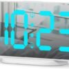 ALANAS Digital Alarm Clock with Dual Alarms, Mirror LED Bedroom Alarm Clocks for Kids, Adjustable Brightness, Snooze, 2 USB Ports for Cellphone Charging, 12/24 Hour Display.