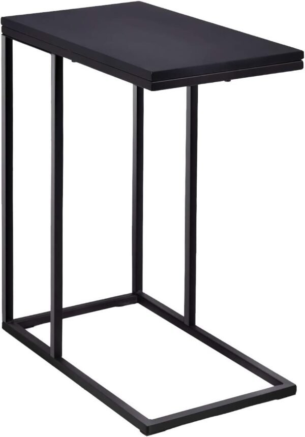 Tangkula Industrial Mobile End Table, Movable Side Table for Coffee Tablet, Rustic C Table with Rolling Casters, Portable Side Table for Couch Bed, Sofa, Living Room Bedroom