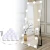 Hollywood Style Led Vanity Mirror Lights Kit - Vanity Lights Have 10 Dimmable Light Bulbs for Makeup Dressing Table and Power Supply Plug in Lighting Fixture Strip, White (No Mirror Included)