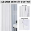 61MHAI58j4L._AC_SL1500.jpg Linen Textured 100% Blackout Curtain 100x96 Inch Extra Wide Patio Sliding Door Curtain Solid Thermal Insulated Room Curtain for Bedroom, Living Room (1 Panel, White)