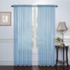 2 Pack: Basic Rod Pocket Sheer Voile Window Curtain Panels - Assorted Colors (White, 84 in. Long)