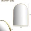 Arched Wall Mirror for Bathroom,Mirrors for Wall,24''x36'',Vanity Mirror for Bedroom Dresser, Entryway, Living Room, Metal Frame (36''x24'',Gold)