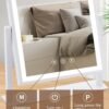 Vanity Mirror with Lights, Hollywood Makeup Mirror with Lights Phone Holder, Smart Touch Control, 3 Color Lighting Modes with Detachable 10x Magnification Mirror, 360°Rotation, White