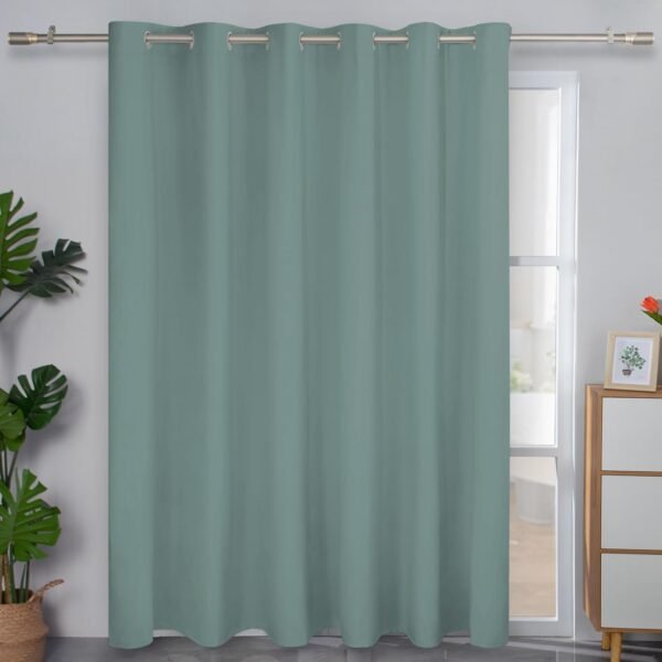 61qqikil-5L._AC_SL1500.jpg Linen Textured 100% Blackout Curtain 100x96 Inch Extra Wide Patio Sliding Door Curtain Solid Thermal Insulated Room Curtain for Bedroom, Living Room (1 Panel, White)