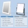 Vanity Mirror with Lights, Hollywood Lighted Makeup Mirror with Dimmable Light, Smart Control, Memory, Adjustable Warm White/Natural/Daylight, Birthday Gift, 360°Rotation (13in. White)