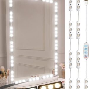 Vanity Lights for Mirror LED Makeup Light Strip with 3 Color Temperature Lighting Modes and Dimmable Stick on Vanity Bathroom Mirror,Ultra Bright (Mirror Not Included)