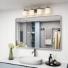 712tJ3Lg2EL._AC_SL1500.jpg 20x30 Silver Bathroom Mirror, Silver Wall Mirror for Vanity, Brushed Metal Framed Rectangle Mirror, Anti-Rust, Brushed Nickel,Shatterproof, Round Corners(Horizontally/Vertically)