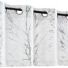Tree Print Yellow Grey and White Curtains for Living Room Windows - Linen Textured Grommet Branches Pattern Window Treatment Set for Bedroom - 50" W x 96" L - (2 Panels)