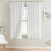 Natural Full Blackout Curtains Linen Blended Darkening Window Curtains 84 inch for Living Room Bedroom Thermal Insulated Pinch Pleat Drapes with Hooks 2 Panel 40"Wx84"L