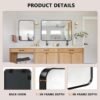 Bathroom Wall Mirror -20x28 Vanity Mirrors Large Wall-Mounted Makeup Mirror Over Sink for Bedroom/Farmhouse/Entrance, Black Rectangle Framed Anti-Rust Shatterproof Mirrors