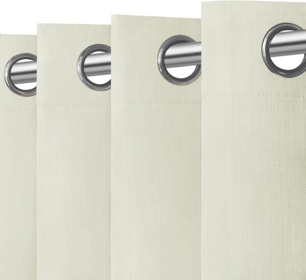 71E0K8pkbeL._AC_SL1500.jpg Linen Textured 100% Blackout Curtain 100x96 Inch Extra Wide Patio Sliding Door Curtain Solid Thermal Insulated Room Curtain for Bedroom, Living Room (1 Panel, White)