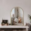 Arched Wall Mirror for Bathroom,Mirrors for Wall,24''x36'',Vanity Mirror for Bedroom Dresser, Entryway, Living Room, Metal Frame (36''x24'',Gold)