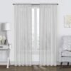 2 Pack: Basic Rod Pocket Sheer Voile Window Curtain Panels - Assorted Colors (White, 84 in. Long)