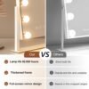 Makeup Mirror with Lights, Vanity Mirror with Lights, Lighted Makeup Mirror, 3 Color Modes, Dimmable Light,360° Rotation