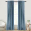 100% Blackout Curtains for Bedroom, Thermal Insulated Linen Blackout Curtains 96 Inch Length 2 Panels Set, Back Tab/Rod Pocket Room Darkening Curtains for Bedroom, Nursery -Oatmeal,W50 X L96