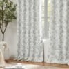 100% Blackout Floral Curtains 96 Inches Long, Printed Flower Sage Green Blackout Curtains for Bedroom Rod Pocket Back Tab Full Blackout Curtains Thermal Insulated Window Drapes, 2 Panels