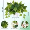 Faux Plants Indoor with Plastic Pots, Realistic Small Fake Plants, Fake Plants with Pothos, Fake Potted Plants, Artificial Plant for Home Shelf Bathroom Kitchen Office Indoor Outdoor Decor