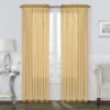 2 Pack: Basic Rod Pocket Sheer Voile Window Curtain Panels - Assorted Colors (White, 84 in. Long)