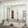 71tCfzypfzL._AC_SL1500.jpg 20x30 Silver Bathroom Mirror, Silver Wall Mirror for Vanity, Brushed Metal Framed Rectangle Mirror, Anti-Rust, Brushed Nickel,Shatterproof, Round Corners(Horizontally/Vertically)