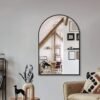 Arched Wall Mirror for Bathroom,Mirrors for Wall,24''x36'',Vanity Mirror for Bedroom Dresser, Entryway, Living Room, Metal Frame (36''x24'',Gold)