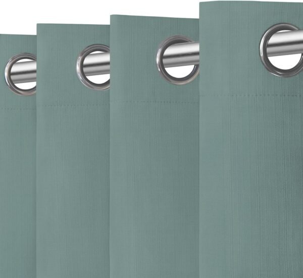 71zTAPtrxdL._AC_SL1500.jpg Linen Textured 100% Blackout Curtain 100x96 Inch Extra Wide Patio Sliding Door Curtain Solid Thermal Insulated Room Curtain for Bedroom, Living Room (1 Panel, White)