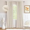 100% Blackout Curtains for Bedroom, Thermal Insulated Linen Blackout Curtains 96 Inch Length 2 Panels Set, Back Tab/Rod Pocket Room Darkening Curtains for Bedroom, Nursery -Oatmeal,W50 X L96