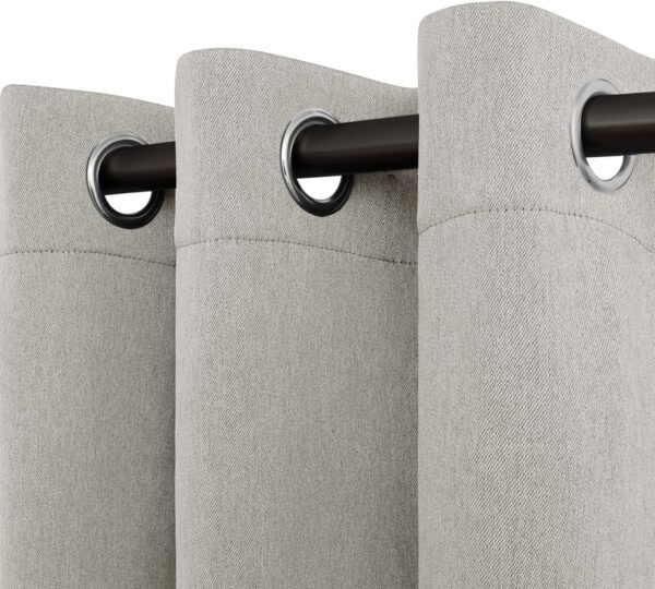 81-_8PfUdzL._AC_SL1500.jpg Linen Textured 100% Blackout Curtain 100x96 Inch Extra Wide Patio Sliding Door Curtain Solid Thermal Insulated Room Curtain for Bedroom, Living Room (1 Panel, White)