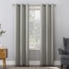Energy Saving Blackout Grommet Curtain Panel, 40" x 84", Dove White 2 Count (Pack of 1)