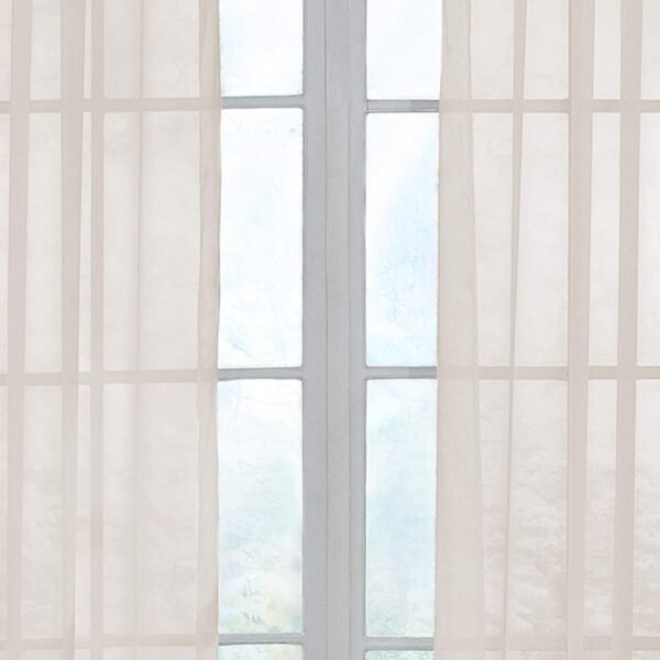 Odor Neutralizing Sheer Voile Grommet Window Curtain for Bedroom or Living Room (1 Panel), 59 in x 120 in, Ivory