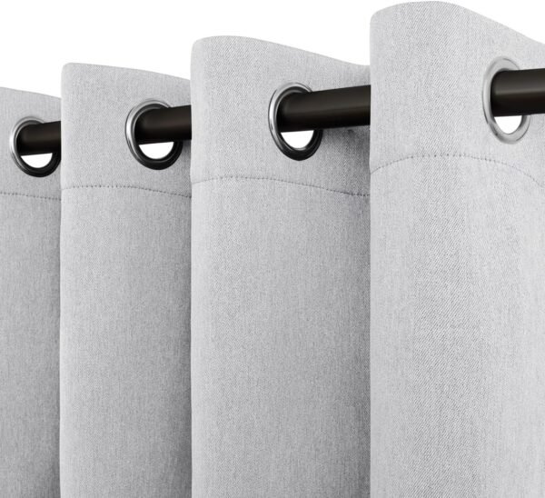 81NC6KCkODL._AC_SL1500.jpg Linen Textured 100% Blackout Curtain 100x96 Inch Extra Wide Patio Sliding Door Curtain Solid Thermal Insulated Room Curtain for Bedroom, Living Room (1 Panel, White)