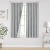 Natural Full Blackout Curtains Linen Blended Darkening Window Curtains 84 inch for Living Room Bedroom Thermal Insulated Pinch Pleat Drapes with Hooks 2 Panel 40"Wx84"L