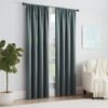 Modern Room Darkening Rod Pocket Window Curtain for Bedroom (1 Panel), 54 in x 54 in, Grey