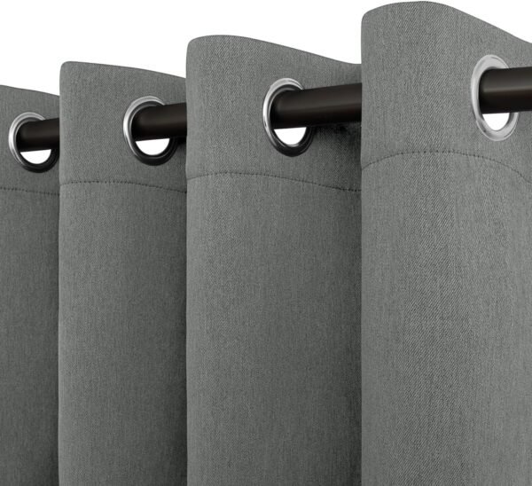 81PLhr6HlJL._AC_SL1500.jpg Linen Textured 100% Blackout Curtain 100x96 Inch Extra Wide Patio Sliding Door Curtain Solid Thermal Insulated Room Curtain for Bedroom, Living Room (1 Panel, White)