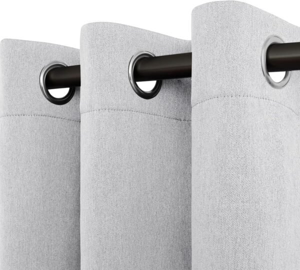 81QplltOkrL._AC_SL1500.jpg Linen Textured 100% Blackout Curtain 100x96 Inch Extra Wide Patio Sliding Door Curtain Solid Thermal Insulated Room Curtain for Bedroom, Living Room (1 Panel, White)