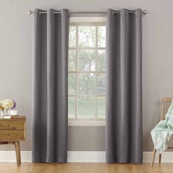 Energy Efficient Grommet Curtain Panel, 40" x 84", Mineral