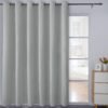 81XCElfDH6L._AC_SL1500.jpg Linen Textured 100% Blackout Curtain 100x96 Inch Extra Wide Patio Sliding Door Curtain Solid Thermal Insulated Room Curtain for Bedroom, Living Room (1 Panel, White)