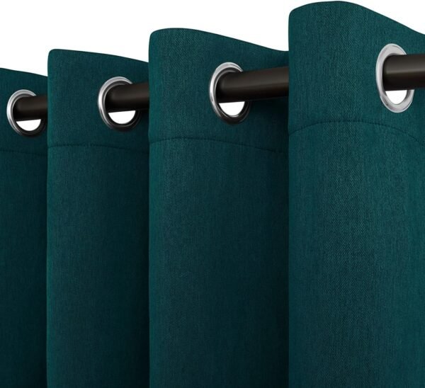 81aPt467FaL._AC_SL1500.jpg Linen Textured 100% Blackout Curtain 100x96 Inch Extra Wide Patio Sliding Door Curtain Solid Thermal Insulated Room Curtain for Bedroom, Living Room (1 Panel, White)