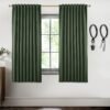 Blackout Curtains 96 Inches Long 2 Panel Set for Living Room,Black Out Room Darkening Thermal Pleated Back Tab Hooks Rings Pleat 8 FT Track Ceiling to Floor Length Curtains for Bedroom Window,Cream