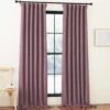Faux Linen Curtains 90 inches Long for Doorway, Pinch Pleated Thick Room Darkening Window Treatments Noise Reducing Privacy for Living Room/Bedroom, Natural, W34 x L90, 2 Panels