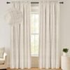 100% Blackout Shield Linen Blackout Curtains 84 Inches Long 2 Panels Set, Blackout Curtains for Bedroom, Thermal Insulated Rod Pocket Window Curtains & Drapes Living Room, 50W X 84L, Beige