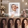 Vanity Mirror with Lights, 10"×12" LED Makeup Mirror, Lighted Makeup Mirror with Lights, Smart Touch Control Dimmable 3 Modes Light 360°Rotation White