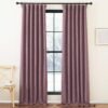 Faux Linen Curtains 90 inches Long for Doorway, Pinch Pleated Thick Room Darkening Window Treatments Noise Reducing Privacy for Living Room/Bedroom, Natural, W34 x L90, 2 Panels