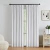 Linen Blended Pinch Pleated Drapes,Blackout and Thermal Insulated Noise Reducing Pleated Curtains for Bedroom Nursery,Backtab 108 Inches with 9 Hooks,40"x108", 1 Panel,Natural Beige