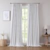 Linen Blended Pinch Pleated Drapes,Blackout and Thermal Insulated Noise Reducing Pleated Curtains for Bedroom Nursery,Backtab 108 Inches with 9 Hooks,40"x108", 1 Panel,Natural Beige