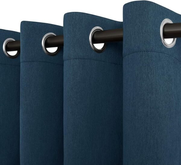 81sSM_W9jEL._AC_SL1500.jpg Linen Textured 100% Blackout Curtain 100x96 Inch Extra Wide Patio Sliding Door Curtain Solid Thermal Insulated Room Curtain for Bedroom, Living Room (1 Panel, White)