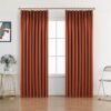 Pure White Pinch Pleat Curtain 52" W x 63" L Solid Thermal Insulated 50% Blackout Patio Door Curtain Panel Drape for Traverse Rod and Track with Tieback, (One Panel)