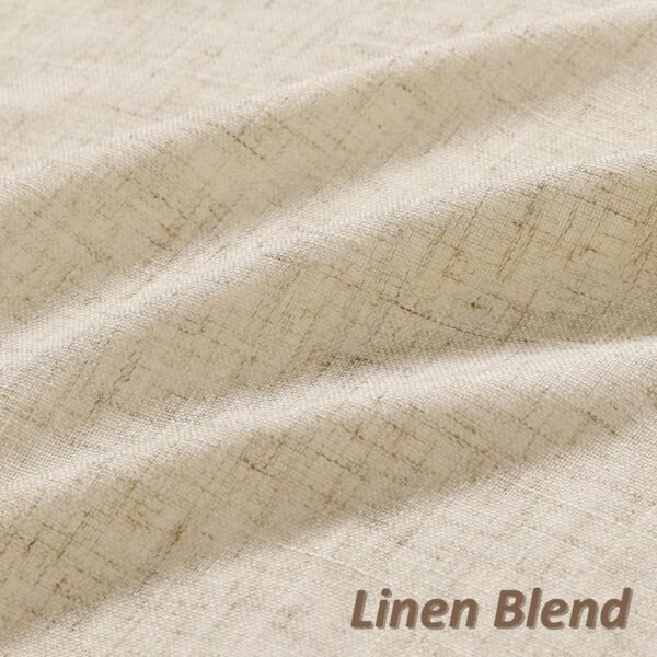Linen Curtains 108 Inch Length for Living Room Bedroom 2 Panels Set Rod Pocket Light Filtering Semi Sheer Window Curtains 40 Inch Width Boho Farmhouse Linen Drapes Flax Beige Linen, W40xL108